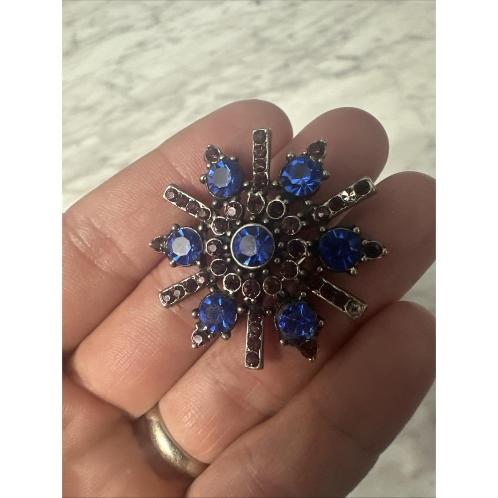 Vintage 2 Tone Blue Brooch